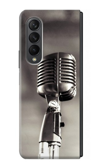 W3495 Vintage Microphone Hard Case For Samsung Galaxy Z Fold 3 5G