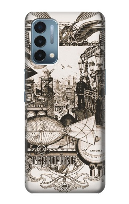 W1681 Steampunk Drawing Hard Case and Leather Flip Case For OnePlus Nord N200 5G