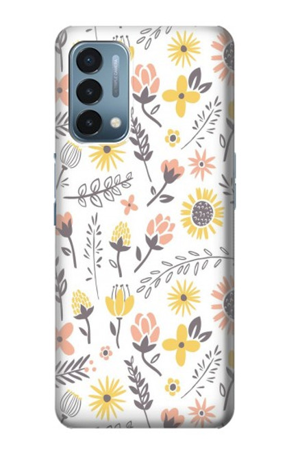 W2354 Pastel Flowers Pattern Hard Case and Leather Flip Case For OnePlus Nord N200 5G