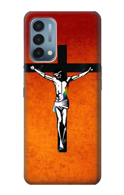 W2421 Jesus Christ On The Cross Hard Case and Leather Flip Case For OnePlus Nord N200 5G