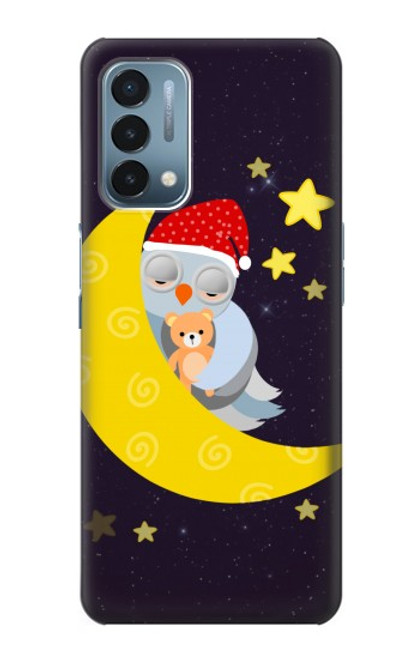 W2849 Cute Sleepy Owl Moon Night Hard Case and Leather Flip Case For OnePlus Nord N200 5G