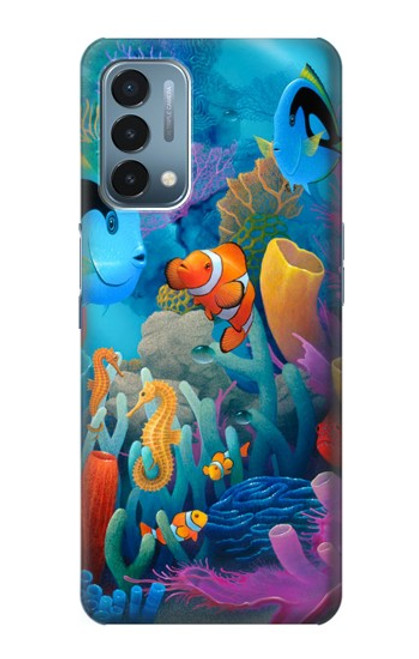 W3227 Underwater World Cartoon Hard Case and Leather Flip Case For OnePlus Nord N200 5G