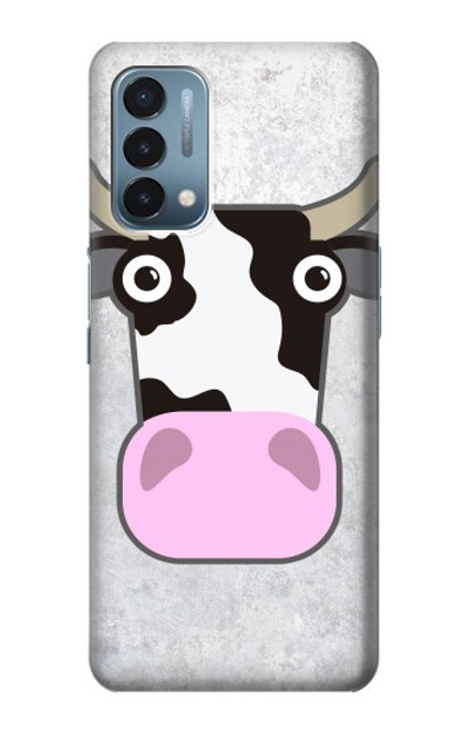 W3257 Cow Cartoon Hard Case and Leather Flip Case For OnePlus Nord N200 5G