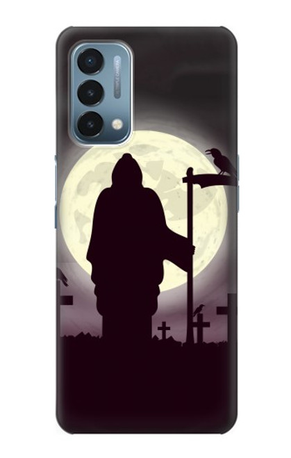 W3262 Grim Reaper Night Moon Cemetery Hard Case and Leather Flip Case For OnePlus Nord N200 5G