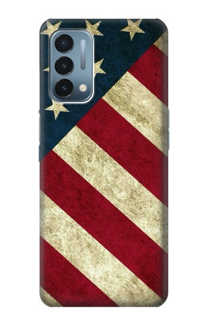 W3295 US National Flag Hard Case and Leather Flip Case For OnePlus Nord N200 5G