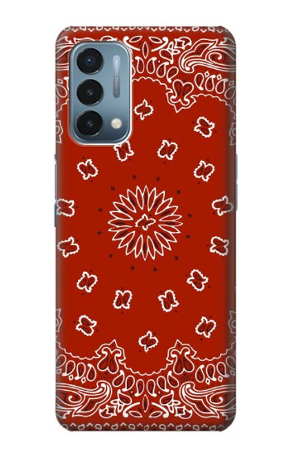 W3355 Bandana Red Pattern Hard Case and Leather Flip Case For OnePlus Nord N200 5G