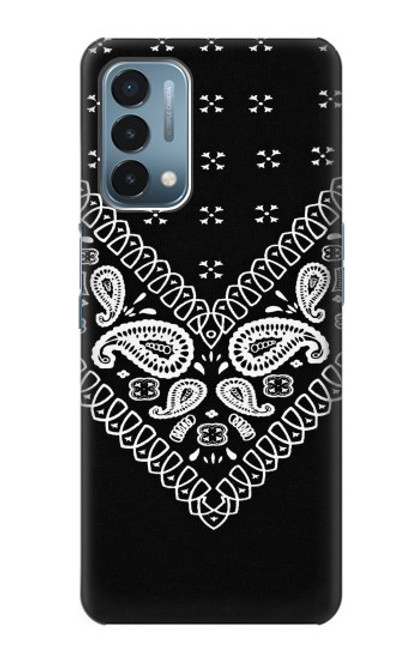 W3363 Bandana Black Pattern Hard Case and Leather Flip Case For OnePlus Nord N200 5G
