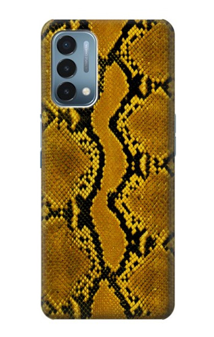 W3365 Yellow Python Skin Graphic Print Hard Case and Leather Flip Case For OnePlus Nord N200 5G