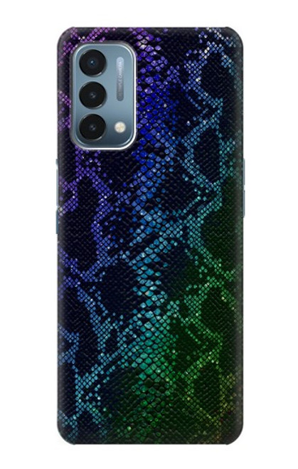 W3366 Rainbow Python Skin Graphic Print Hard Case and Leather Flip Case For OnePlus Nord N200 5G