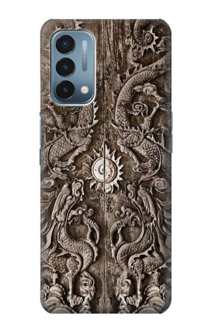 W3395 Dragon Door Hard Case and Leather Flip Case For OnePlus Nord N200 5G