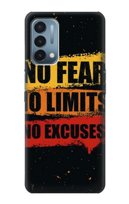 W3492 No Fear Limits Excuses Hard Case and Leather Flip Case For OnePlus Nord N200 5G