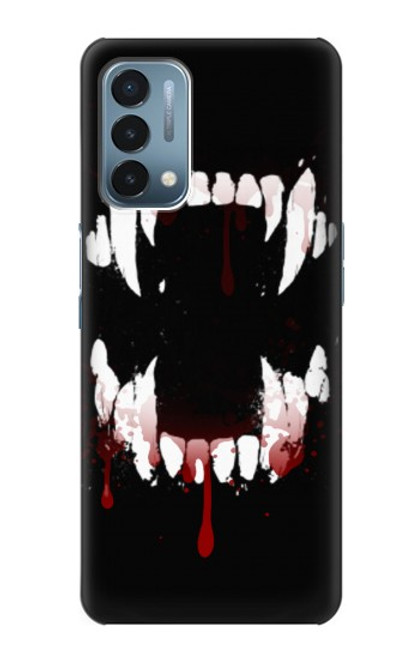 W3527 Vampire Teeth Bloodstain Hard Case and Leather Flip Case For OnePlus Nord N200 5G