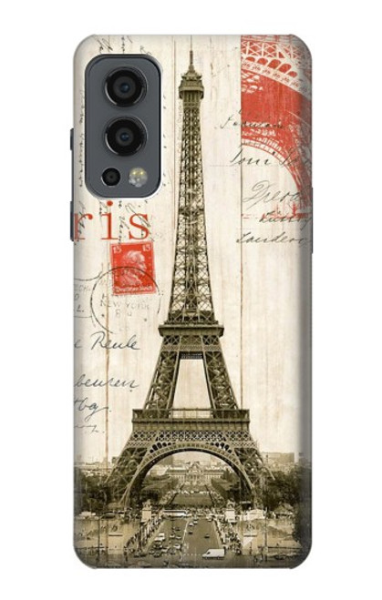 W2108 Eiffel Tower Paris Postcard Hard Case and Leather Flip Case For OnePlus Nord 2 5G