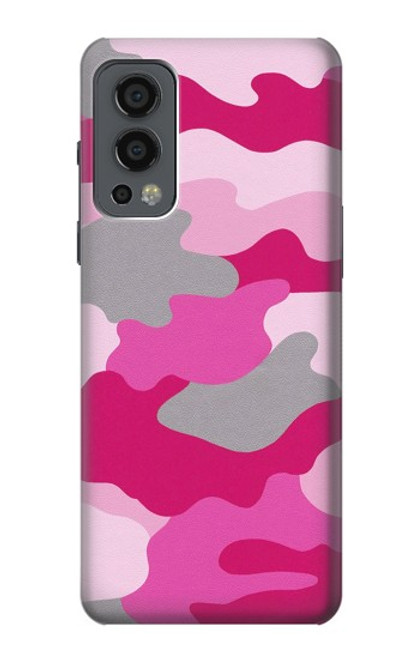 W2525 Pink Camo Camouflage Hard Case and Leather Flip Case For OnePlus Nord 2 5G