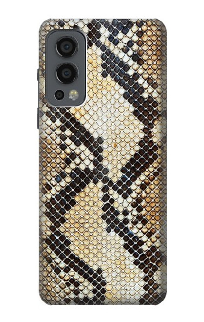 W2703 Snake Skin Texture Graphic Printed Hard Case and Leather Flip Case For OnePlus Nord 2 5G