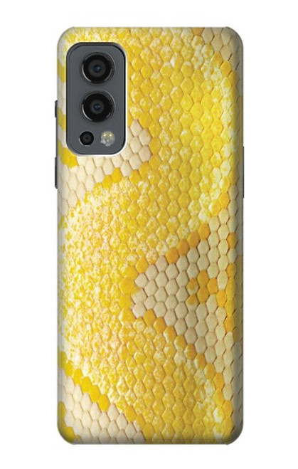 W2713 Yellow Snake Skin Graphic Printed Hard Case and Leather Flip Case For OnePlus Nord 2 5G