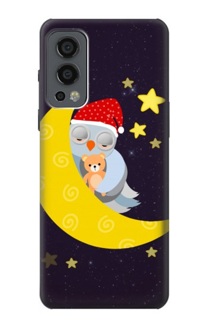 W2849 Cute Sleepy Owl Moon Night Hard Case and Leather Flip Case For OnePlus Nord 2 5G