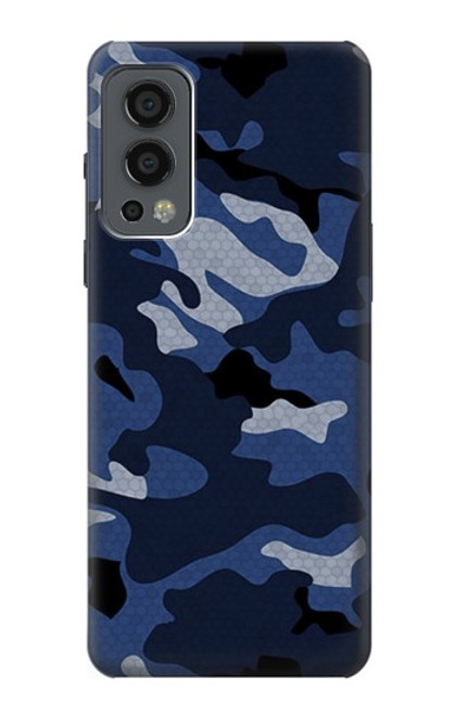 W2959 Navy Blue Camo Camouflage Hard Case and Leather Flip Case For OnePlus Nord 2 5G