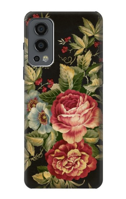 W3013 Vintage Antique Roses Hard Case and Leather Flip Case For OnePlus Nord 2 5G