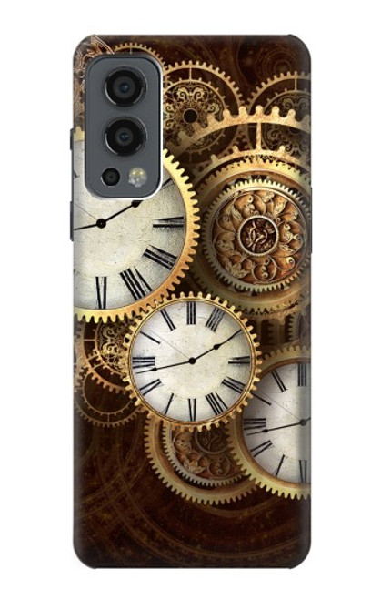 W3172 Gold Clock Live Hard Case and Leather Flip Case For OnePlus Nord 2 5G