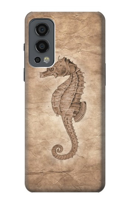 W3214 Seahorse Skeleton Fossil Hard Case and Leather Flip Case For OnePlus Nord 2 5G