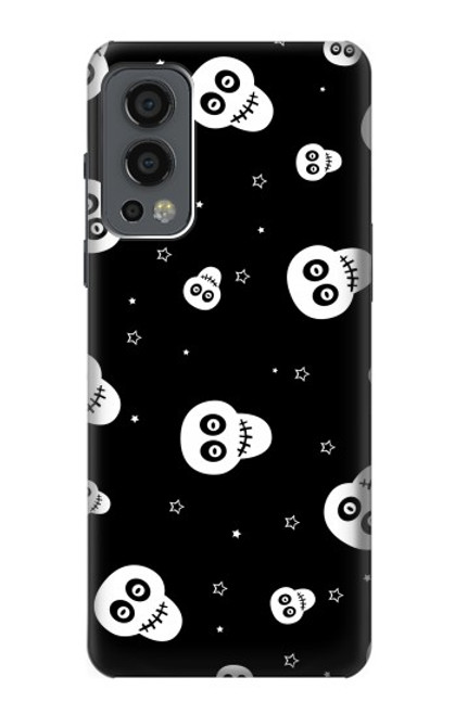 W3261 Smile Skull Halloween Pattern Hard Case and Leather Flip Case For OnePlus Nord 2 5G