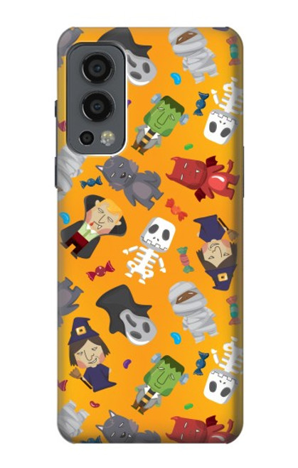 W3275 Cute Halloween Cartoon Pattern Hard Case and Leather Flip Case For OnePlus Nord 2 5G