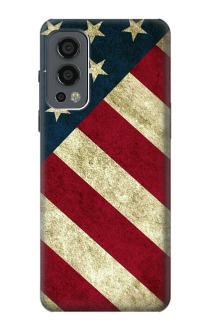 W3295 US National Flag Hard Case and Leather Flip Case For OnePlus Nord 2 5G