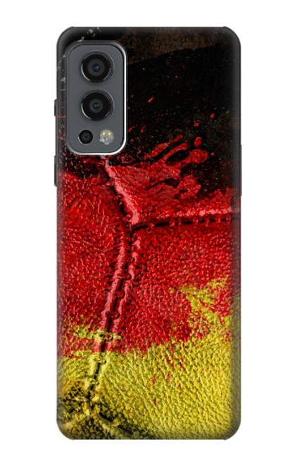 W3303 Germany Flag Vintage Football Graphic Hard Case and Leather Flip Case For OnePlus Nord 2 5G