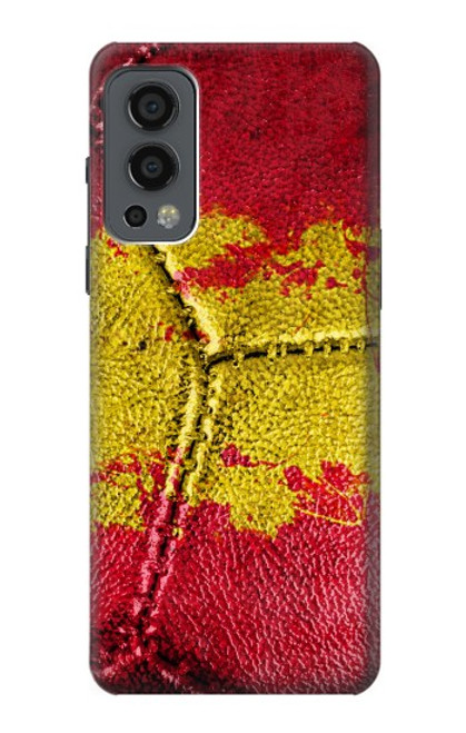 W3315 Spain Flag Vintage Football Graphic Hard Case and Leather Flip Case For OnePlus Nord 2 5G