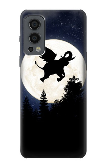 W3323 Flying Elephant Full Moon Night Hard Case and Leather Flip Case For OnePlus Nord 2 5G