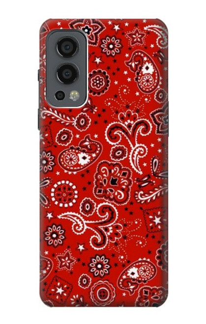 W3354 Red Classic Bandana Hard Case and Leather Flip Case For OnePlus Nord 2 5G