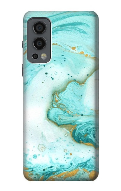 W3399 Green Marble Graphic Print Hard Case and Leather Flip Case For OnePlus Nord 2 5G