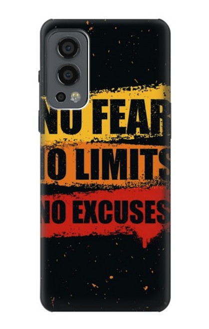 W3492 No Fear Limits Excuses Hard Case and Leather Flip Case For OnePlus Nord 2 5G