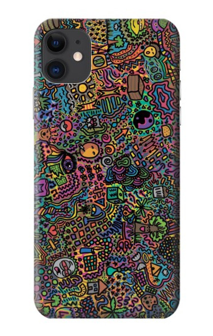 W3815 Psychedelic Art Hard Case and Leather Flip Case For iPhone 11