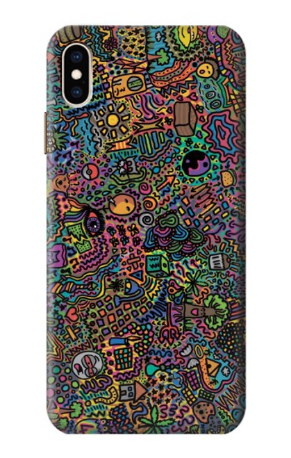 W3815 Psychedelic Art Hard Case and Leather Flip Case For iPhone XS Max