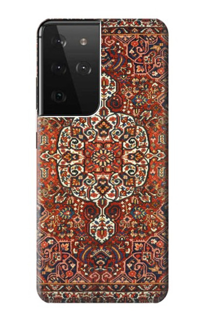 W3813 Persian Carpet Rug Pattern Hard Case and Leather Flip Case For Samsung Galaxy S21 Ultra 5G