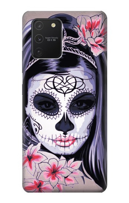 W3821 Sugar Skull Steam Punk Girl Gothic Hard Case and Leather Flip Case For Samsung Galaxy S10 Lite