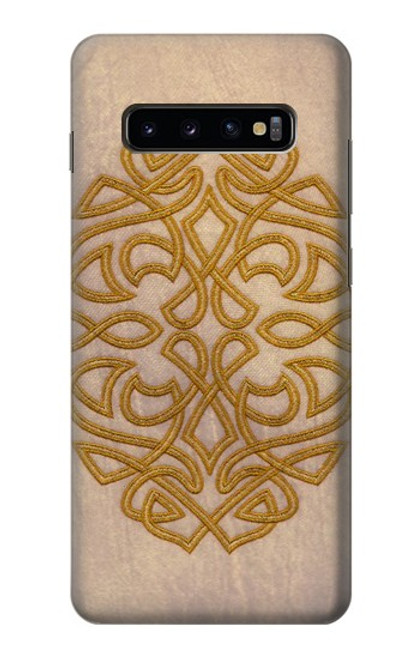 W3796 Celtic Knot Hard Case and Leather Flip Case For Samsung Galaxy S10 Plus