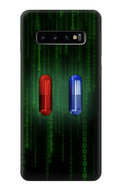 W3816 Red Pill Blue Pill Capsule Hard Case and Leather Flip Case For Samsung Galaxy S10