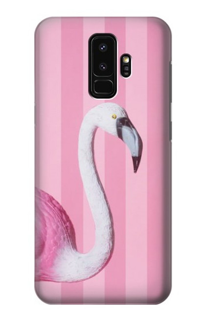 W3805 Flamingo Pink Pastel Hard Case and Leather Flip Case For Samsung Galaxy S9 Plus