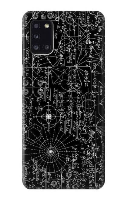 W3808 Mathematics Blackboard Hard Case and Leather Flip Case For Samsung Galaxy A31