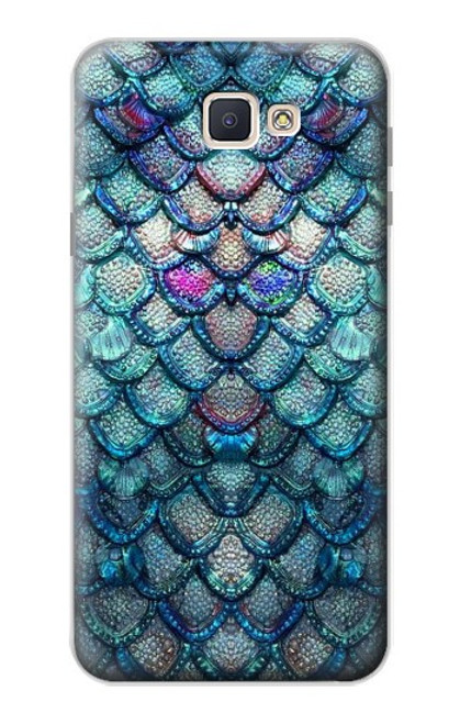 W3809 Mermaid Fish Scale Hard Case and Leather Flip Case For Samsung Galaxy J7 Prime (SM-G610F)