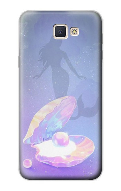 W3823 Beauty Pearl Mermaid Hard Case and Leather Flip Case For Samsung Galaxy J7 Prime (SM-G610F)