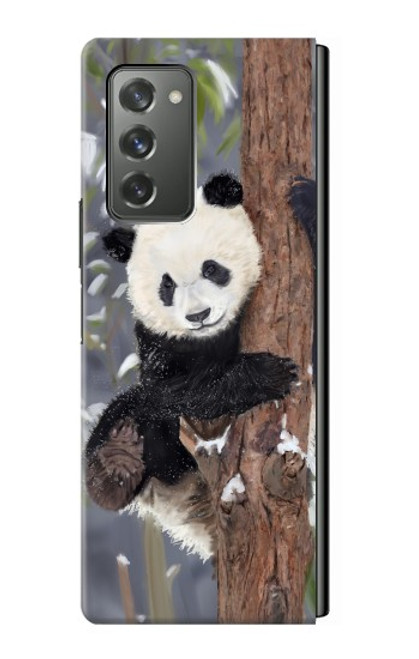 W3793 Cute Baby Panda Snow Painting Hard Case For Samsung Galaxy Z Fold2 5G