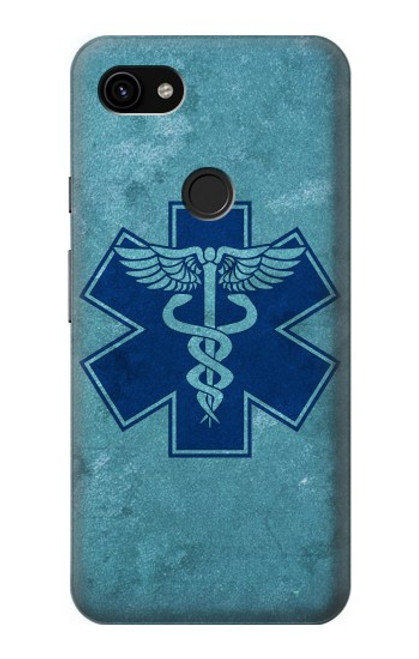 W3824 Caduceus Medical Symbol Hard Case and Leather Flip Case For Google Pixel 3a XL