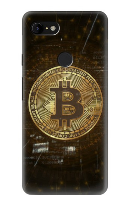 W3798 Cryptocurrency Bitcoin Hard Case and Leather Flip Case For Google Pixel 3 XL