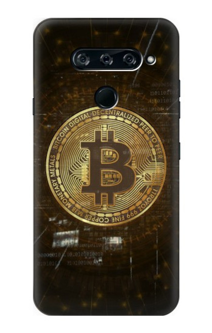 W3798 Cryptocurrency Bitcoin Hard Case and Leather Flip Case For LG V40, LG V40 ThinQ