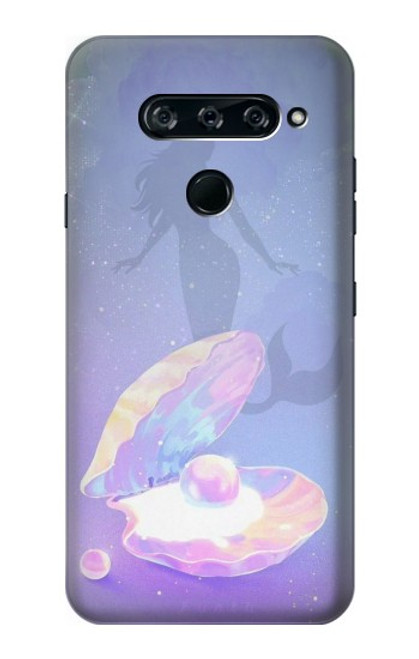 W3823 Beauty Pearl Mermaid Hard Case and Leather Flip Case For LG V40, LG V40 ThinQ