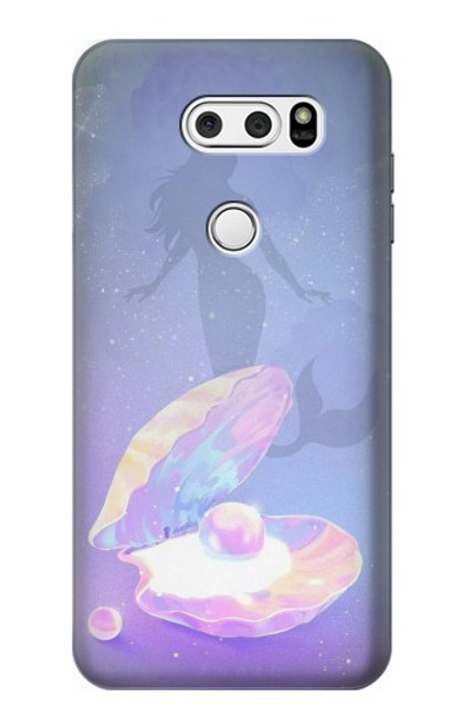 W3823 Beauty Pearl Mermaid Hard Case and Leather Flip Case For LG V30, LG V30 Plus, LG V30S ThinQ, LG V35, LG V35 ThinQ